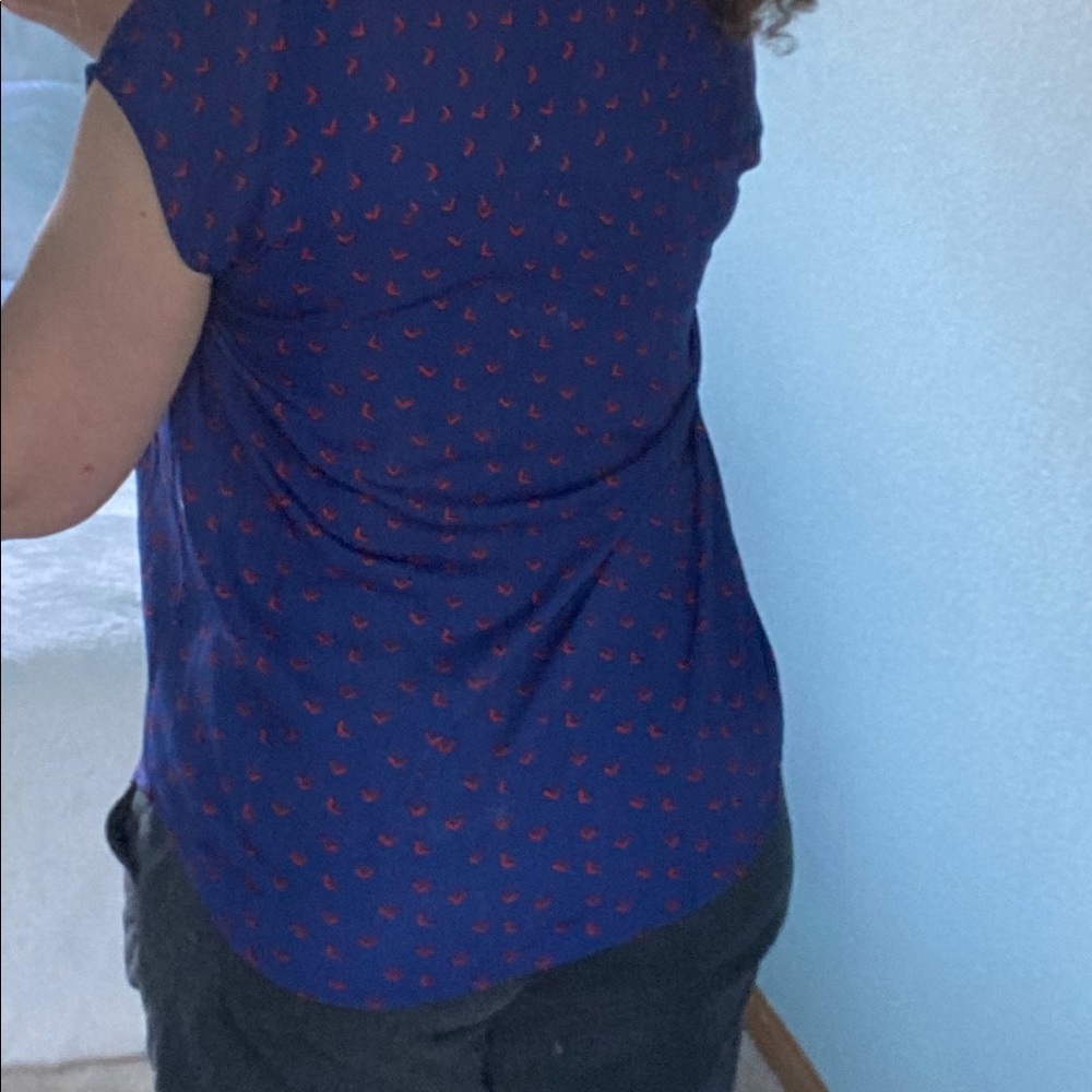 Cap-Sleeve Split Neck Top - image 7